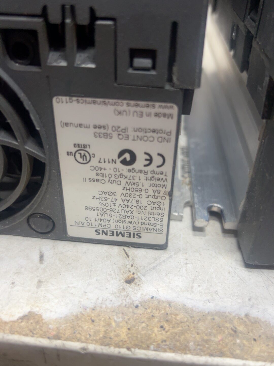 Siemens 6SL3211-0AB21-5UA1 SINAMICS G110 2