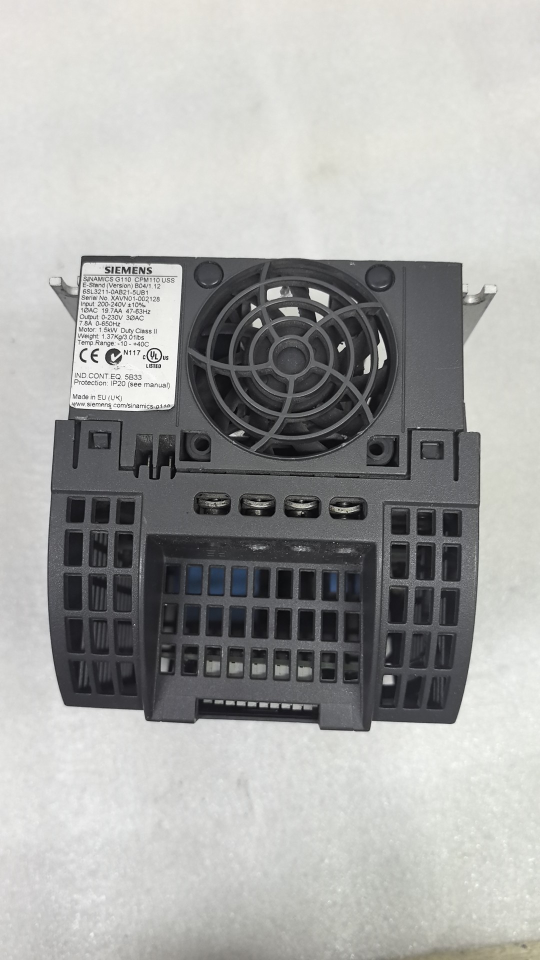 Siemens 6SL3211-0AB21-5UB1 SINAMICS G110 3