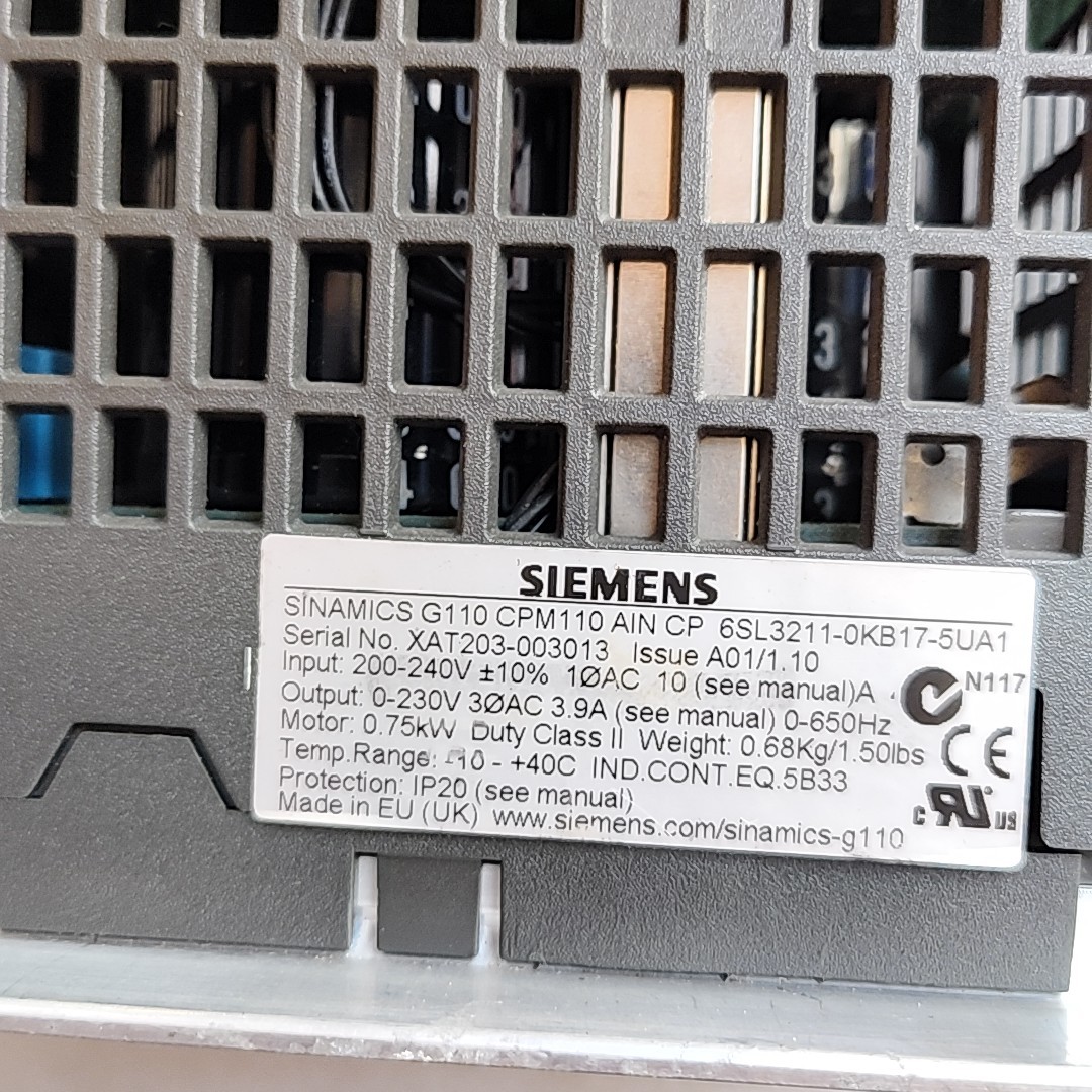 Siemens 6SL3211-0KB17-5UA1 SINAMICS G110 5