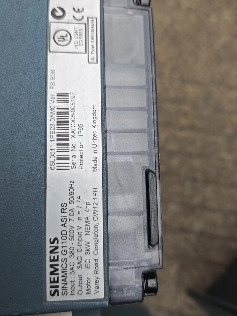 Siemens 6SL3511-1PE21-5AM0 SINAMICS G110D 3