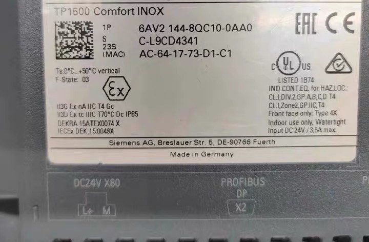 Siemens 6AV2144-8QC10-0AA0 TP1500