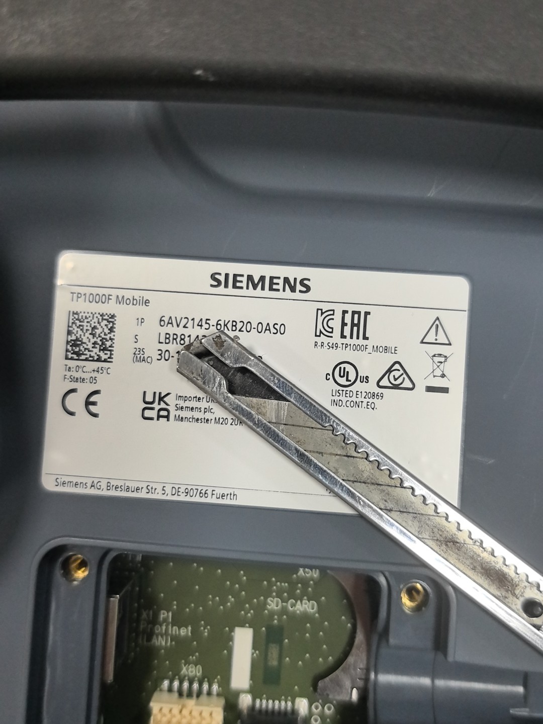 Siemens 6AV2145-6KB20-0AS0 TP1000F 3