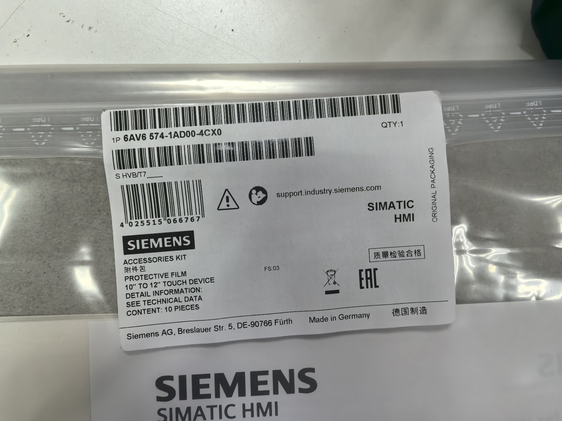 Siemens 6AV6574-1AD00-4CX0 TP270-10