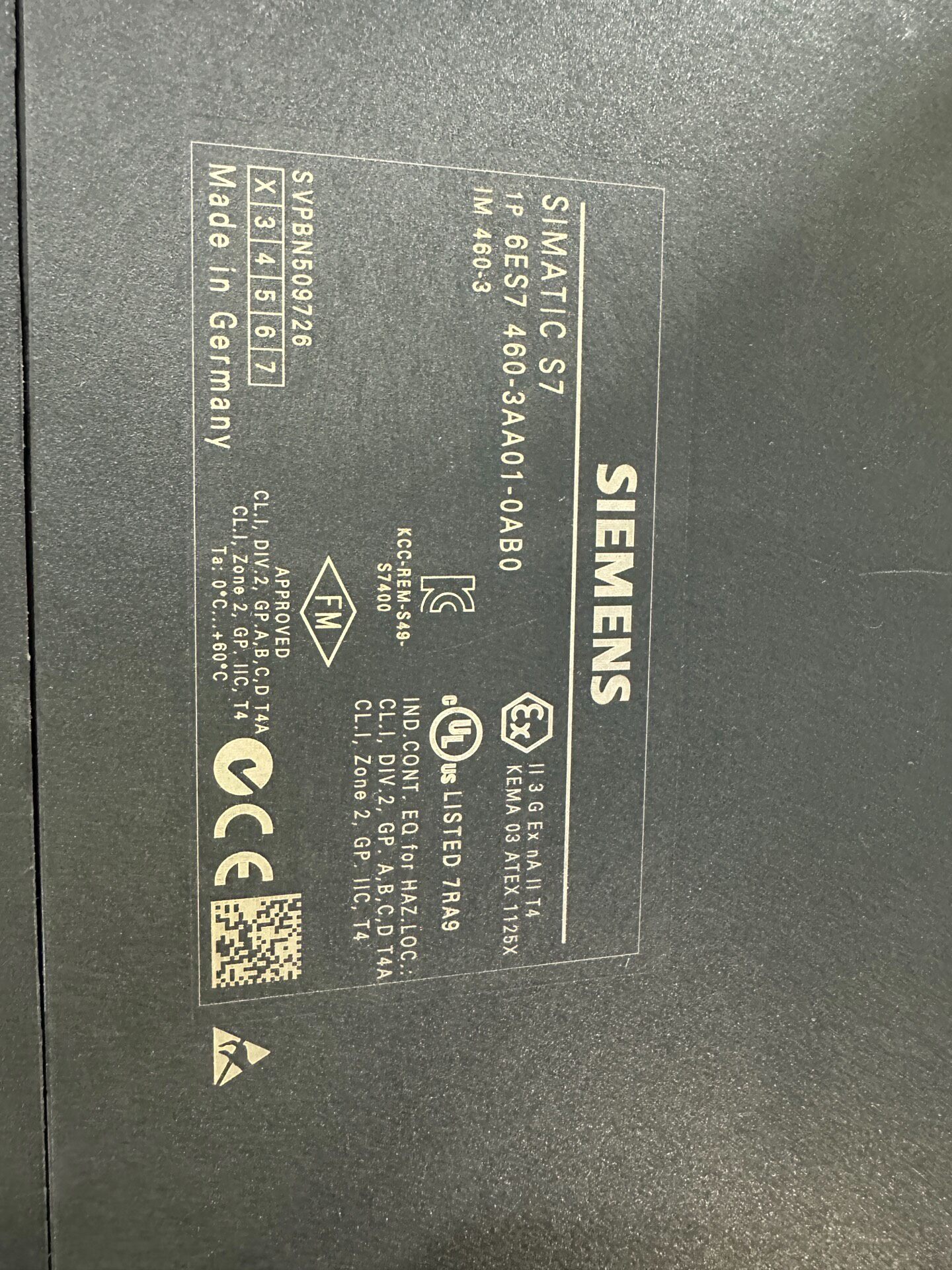 Siemens 6ES7460-3AA01-0AB0  3