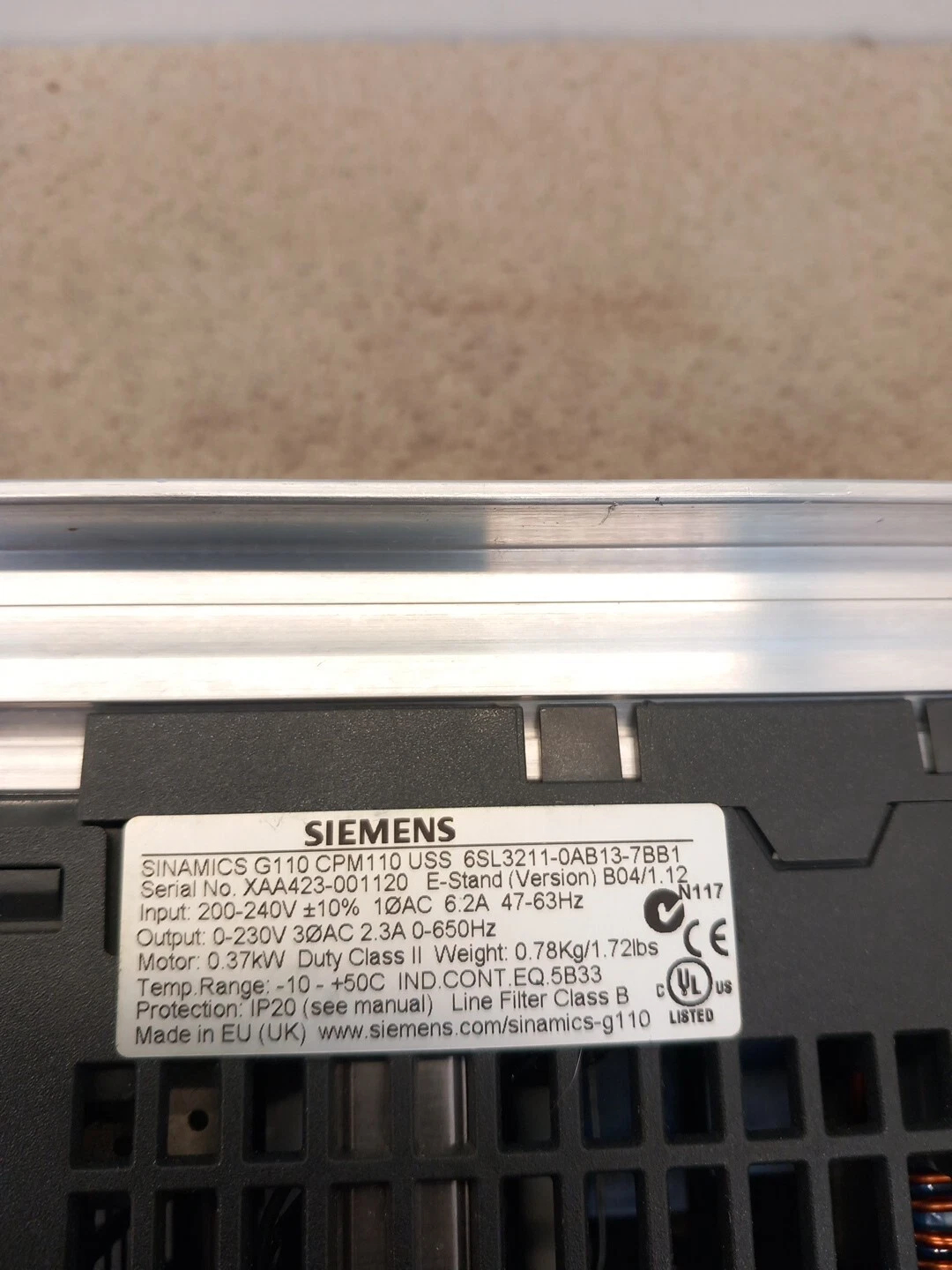 Siemens 6SL3211-0AB13-7BB1 SINAMICS G110 4