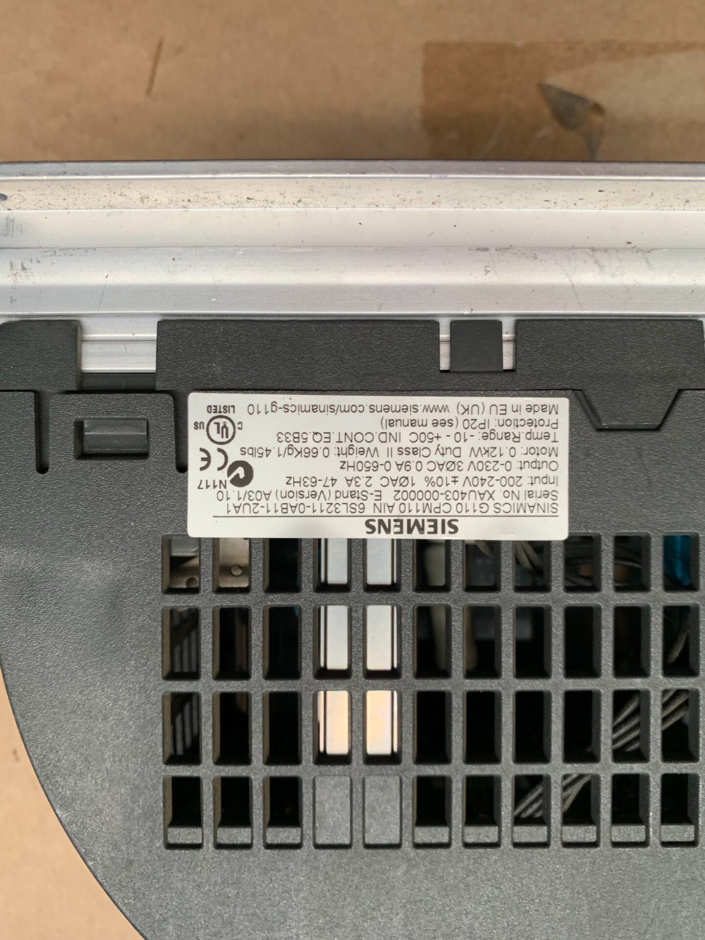 Siemens 6SL3211-0AB11-2UA1 SINAMICS G110 3