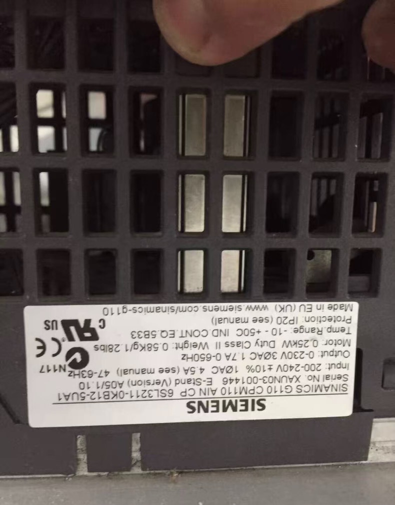 Siemens 6SL3211-0KB12-5UA1 SINAMICS G110 3