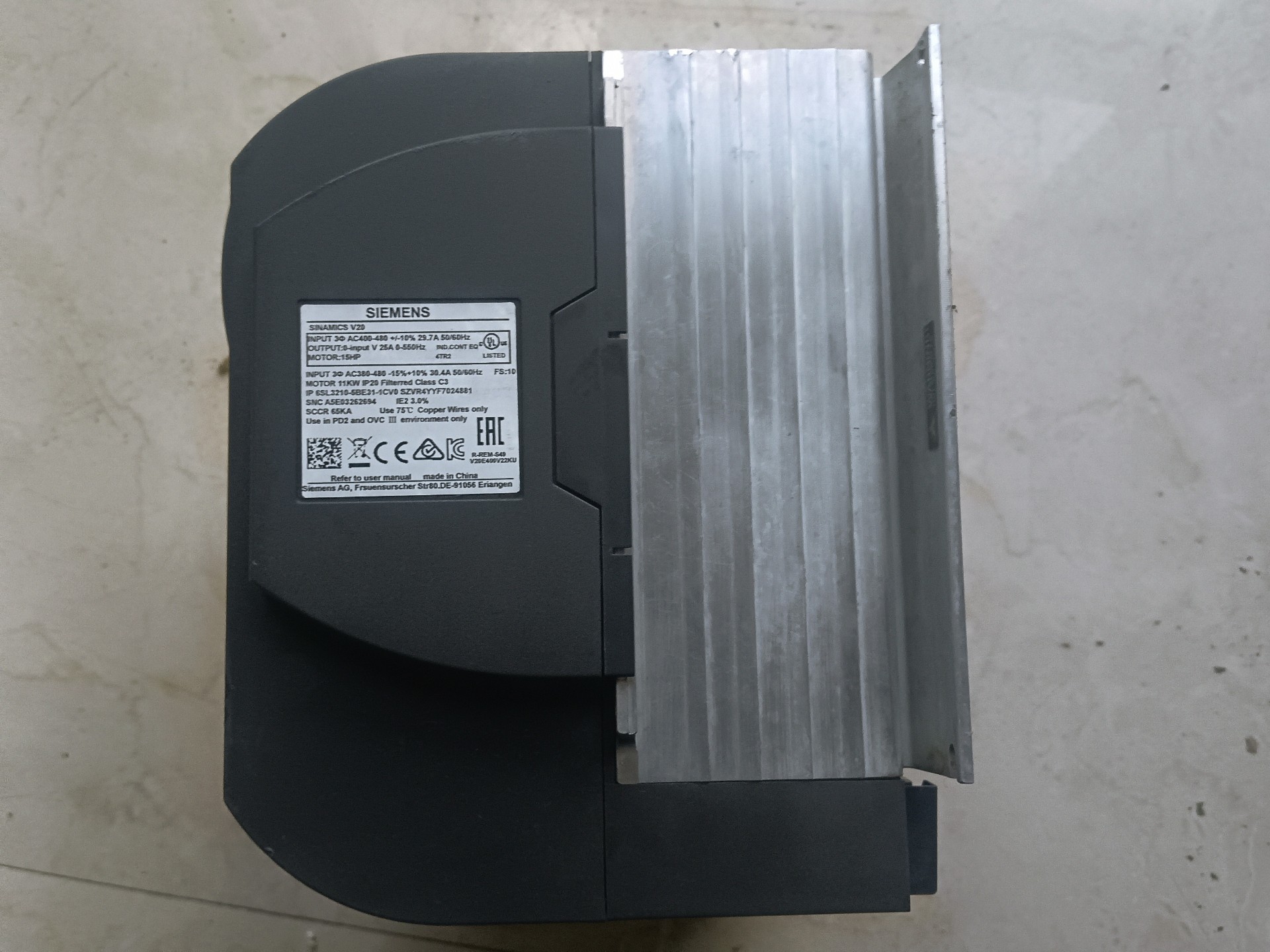 Siemens 6SL3210-5BE31-5CV0 SINAMICS V20 2
