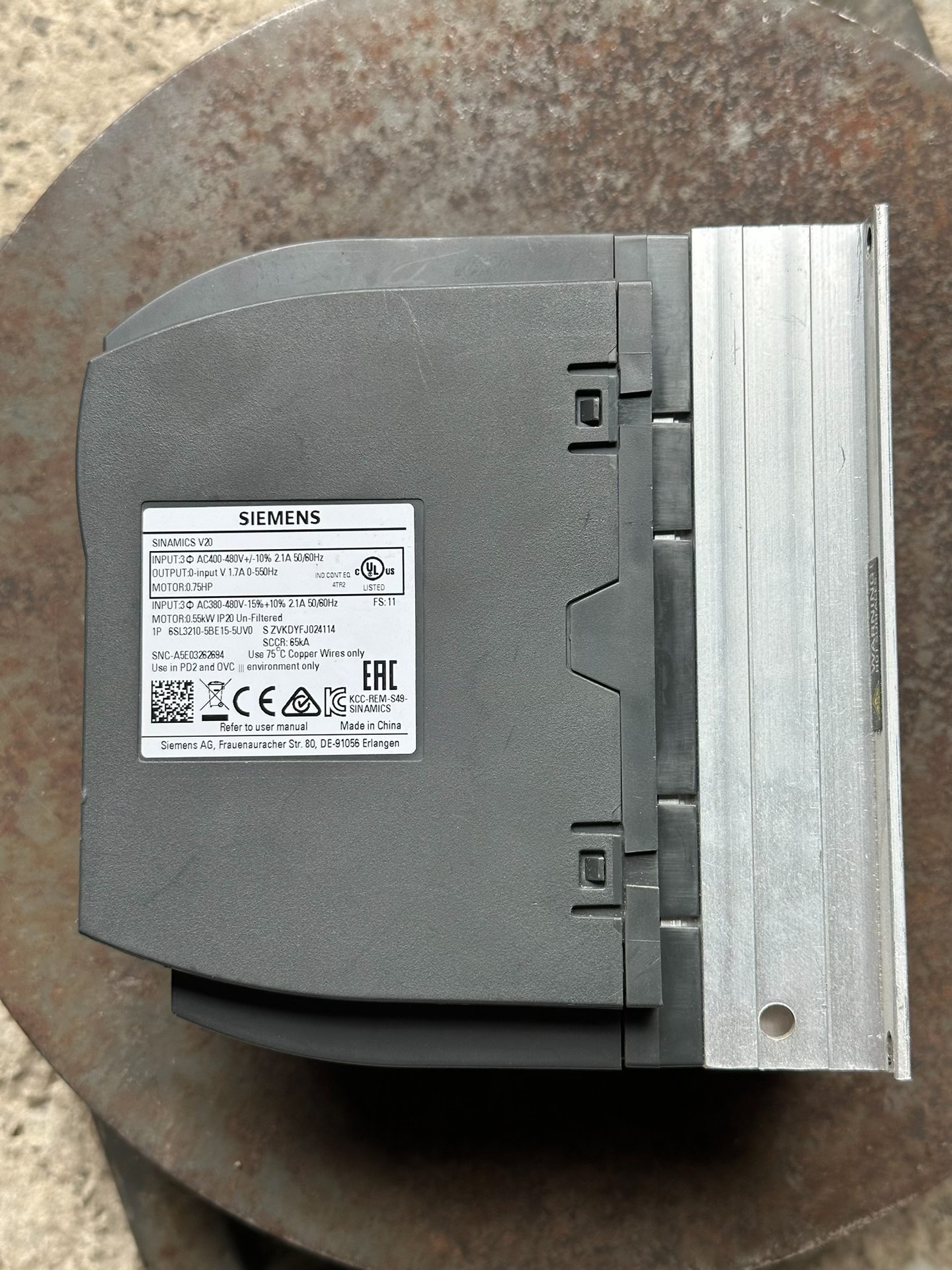 Siemens 6SL3210-5BE15-5UV0 SINAMICS V20 2