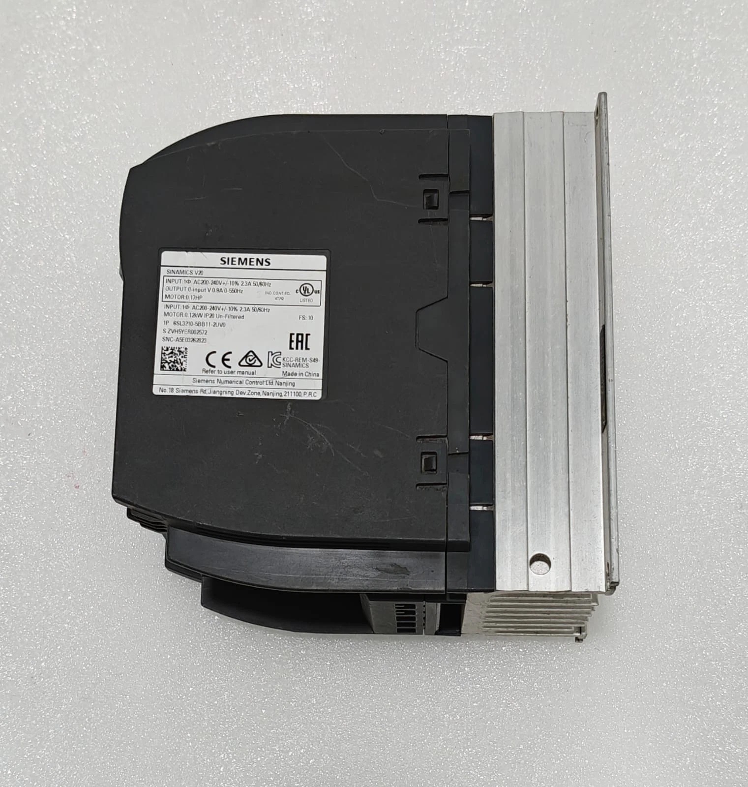 Siemens 6SL3210-5BB11-2UV0 SINAMICS V20 3