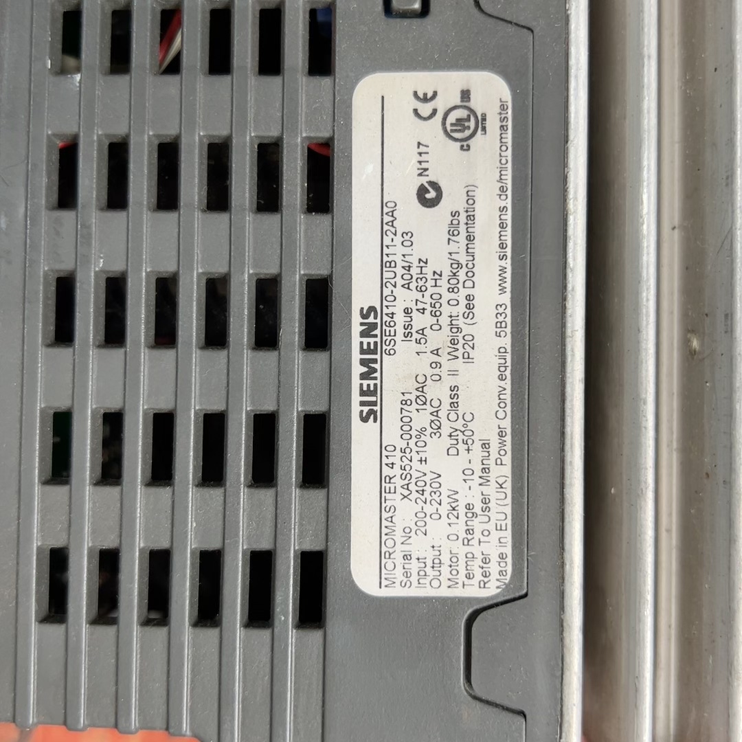 Siemens 6SE6410-2UB11-2AA0 MICROMASTER 410 3