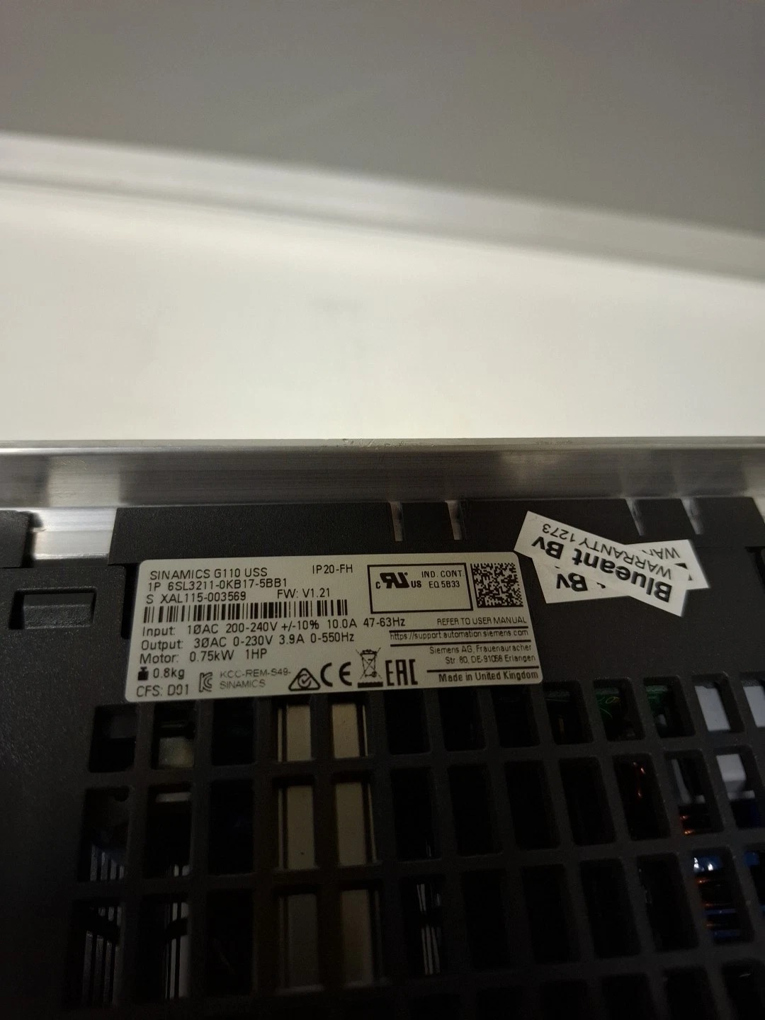 Siemens 6SL3211-0KB17-5BB1 SINAMICS G110 3