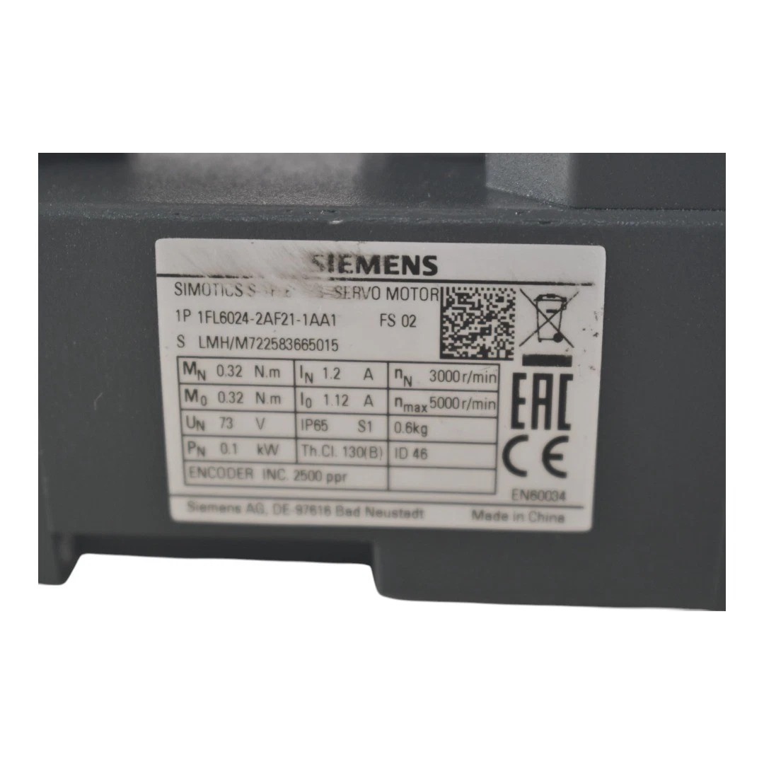Siemens 1FL6024-2AF21-1AA1 SIMOTICS S-1FL6 Сервомотор 2