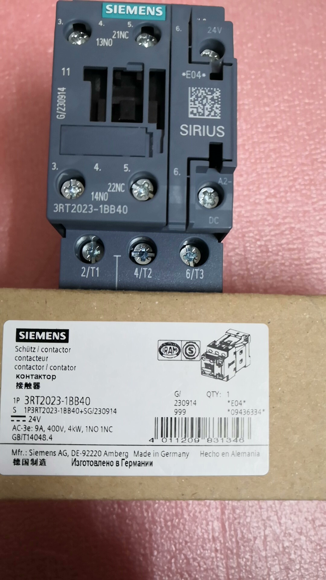 Siemens 3RT2023-1BB40 3RT2023 Контактор 2