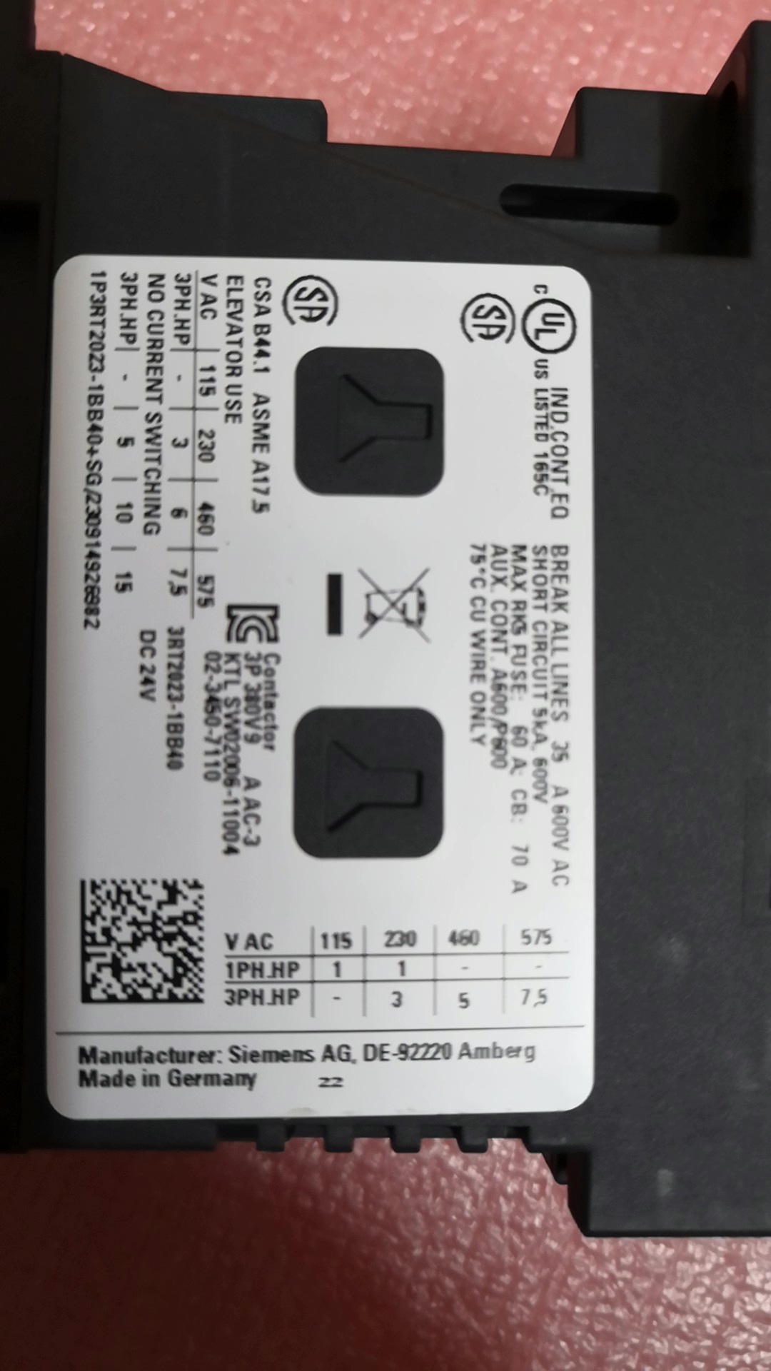Siemens 3RT2023-1BB40 3RT2023 Контактор 3
