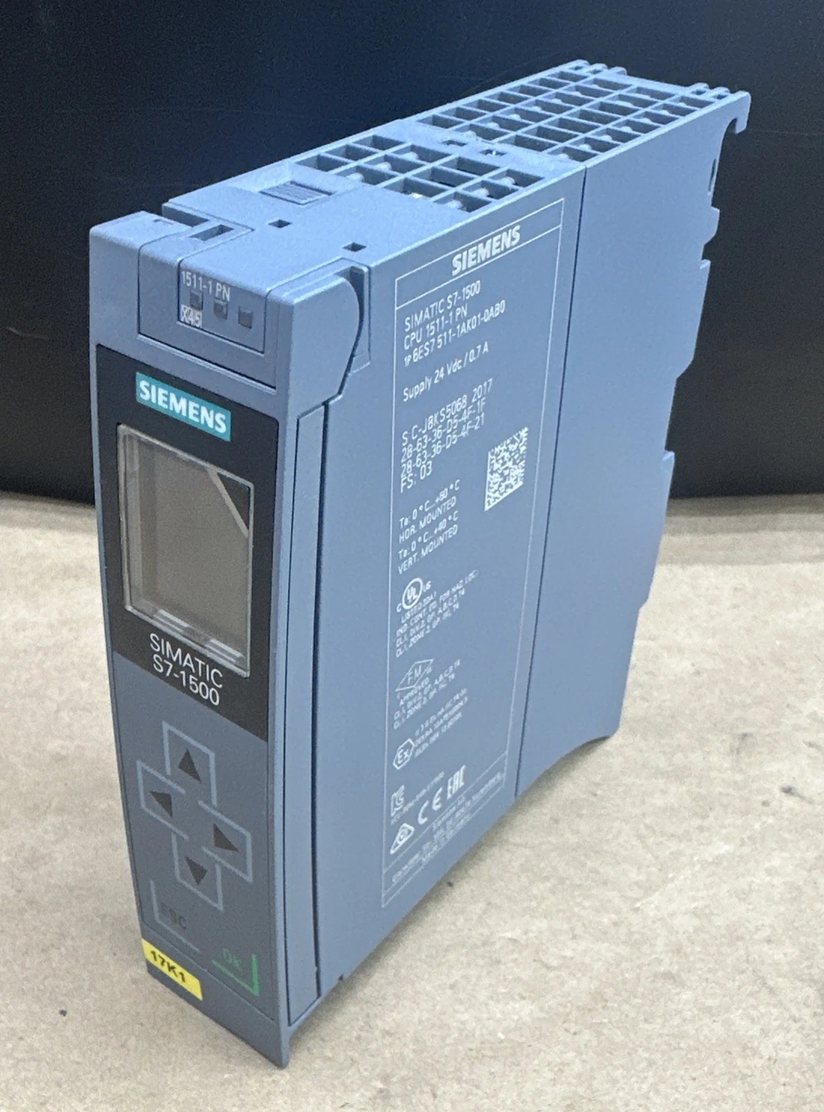 Siemens 6ES7511-1AK01-0AB0 CPU 1511-1 PN SIMATIC S7-1500 Центральный процессор