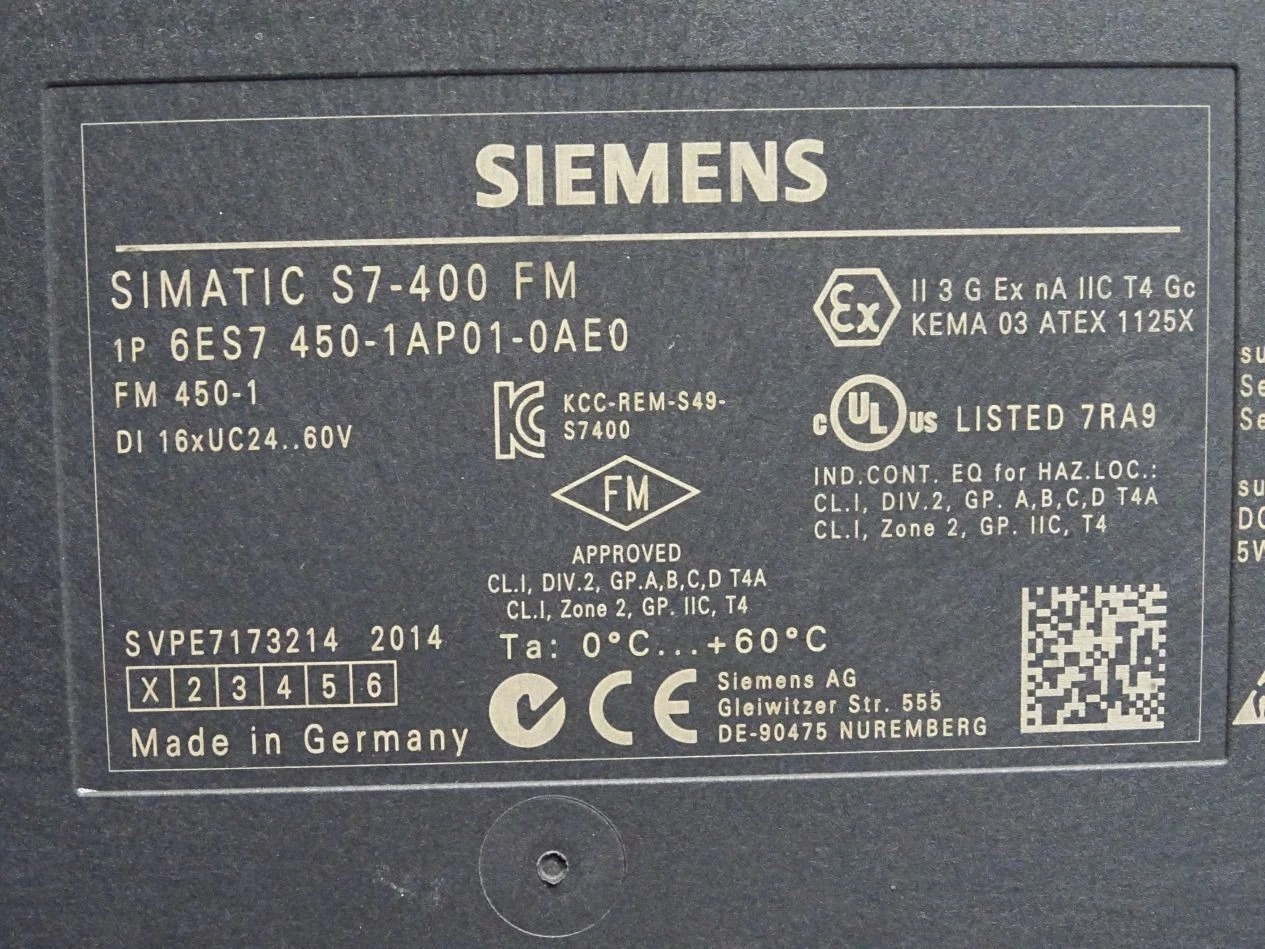 Siemens 6ES7450-1AP01-0AE0  4