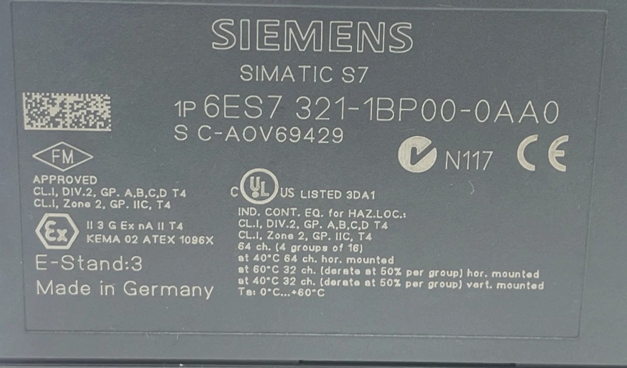Siemens 6ES7321-1BP00-0AA0  5