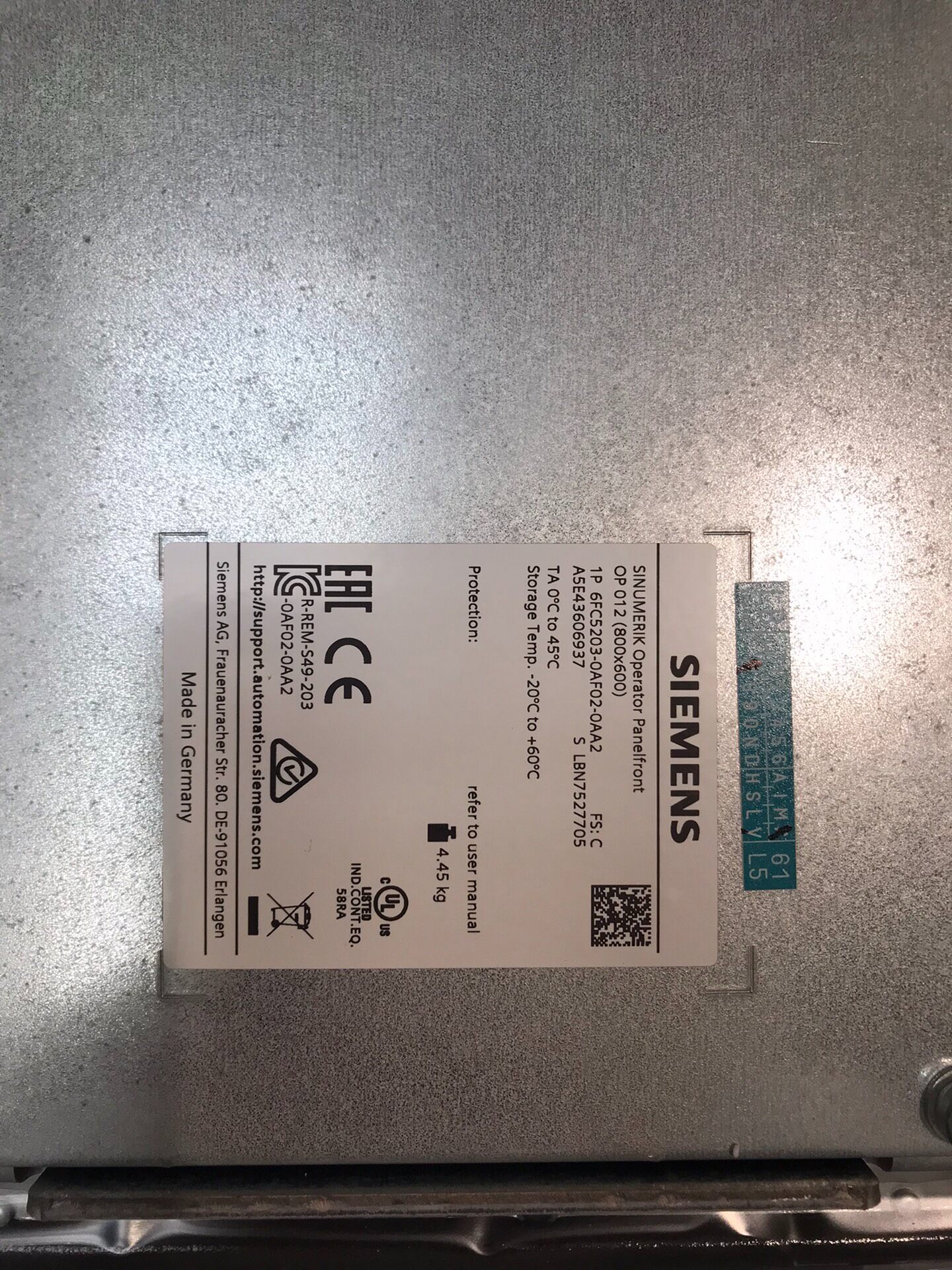 Siemens 6FC5203-0AF02-0AA2 Серия OP 3