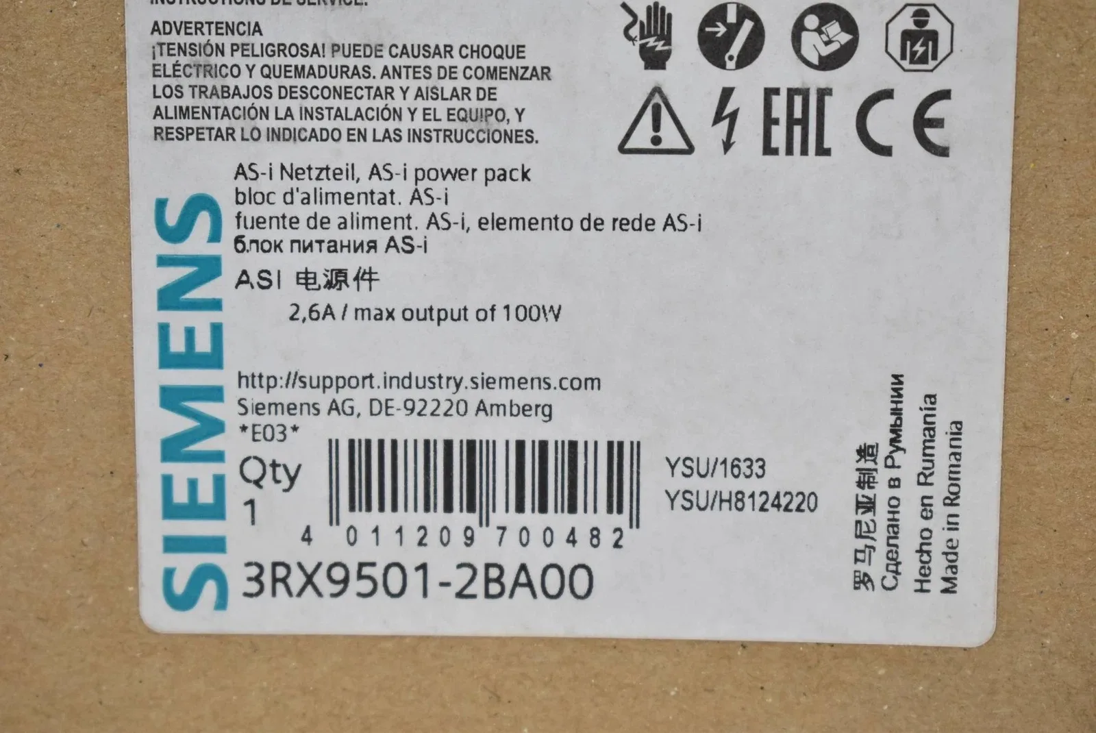 Siemens 3RX9501-2BA00 Источник питания 3