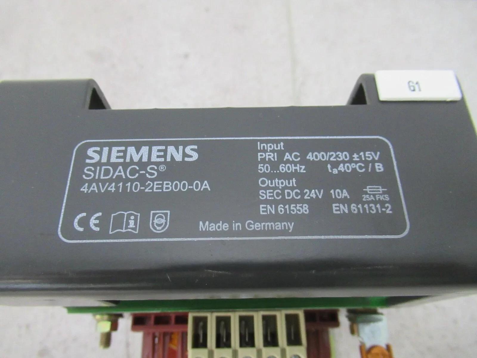 Siemens 4AV4110-2EB00-0A Источник питания 5