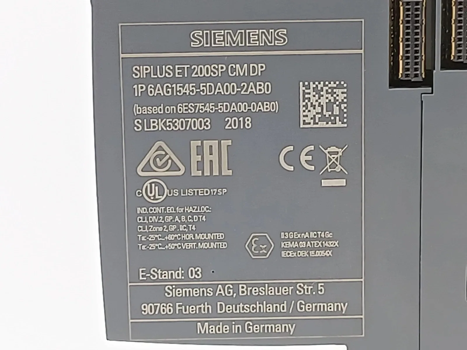 Siemens 6AG1545-5DA00-2AB0 Модуль ET-200 6