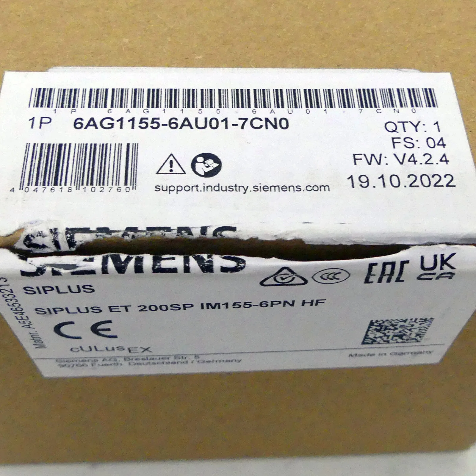 Siemens 6AG1155-6AU01-7CN0 Модуль ET-200 4