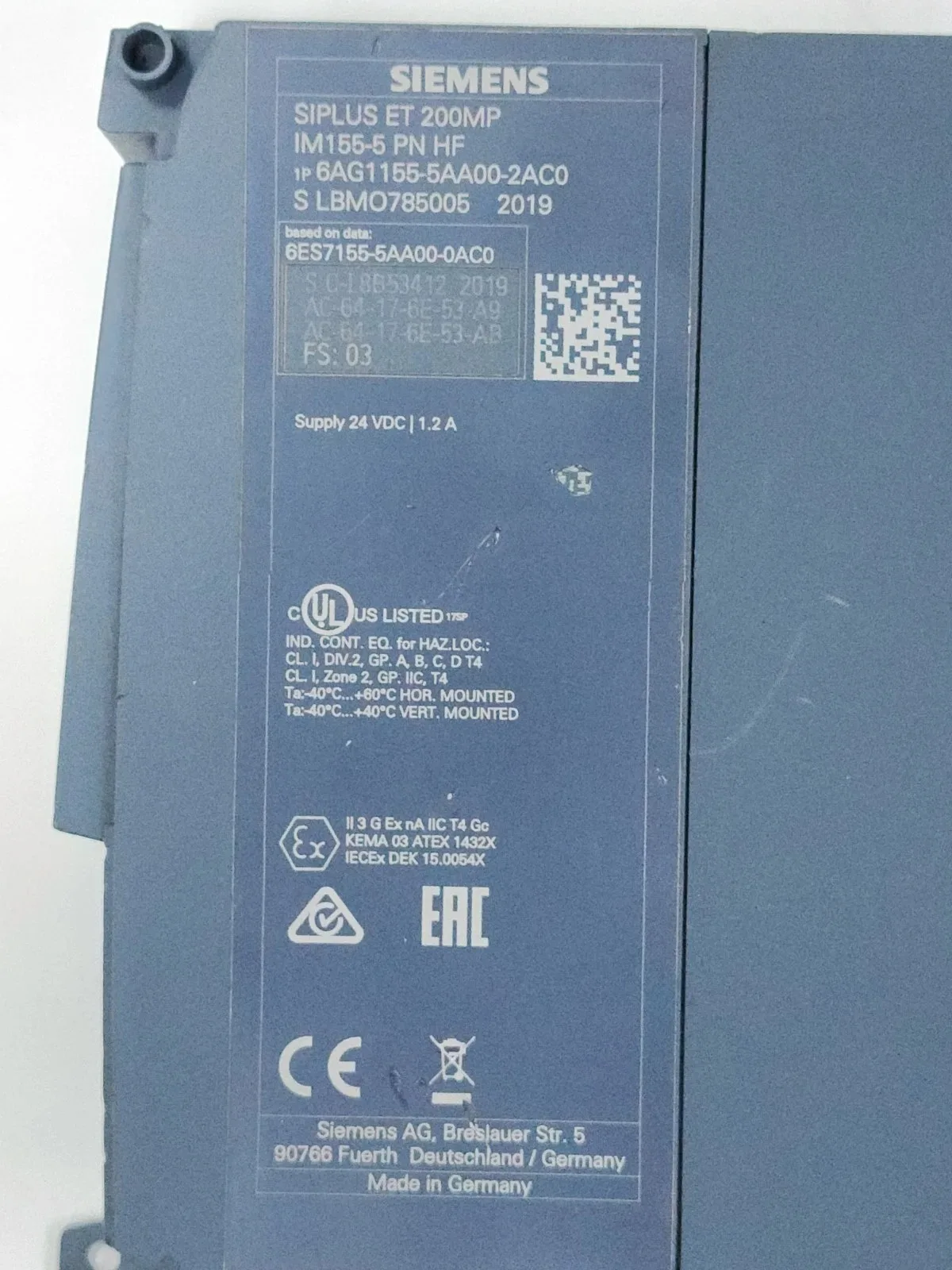 Siemens 6AG1155-5AA00-2AC0 Модуль ET-200 3