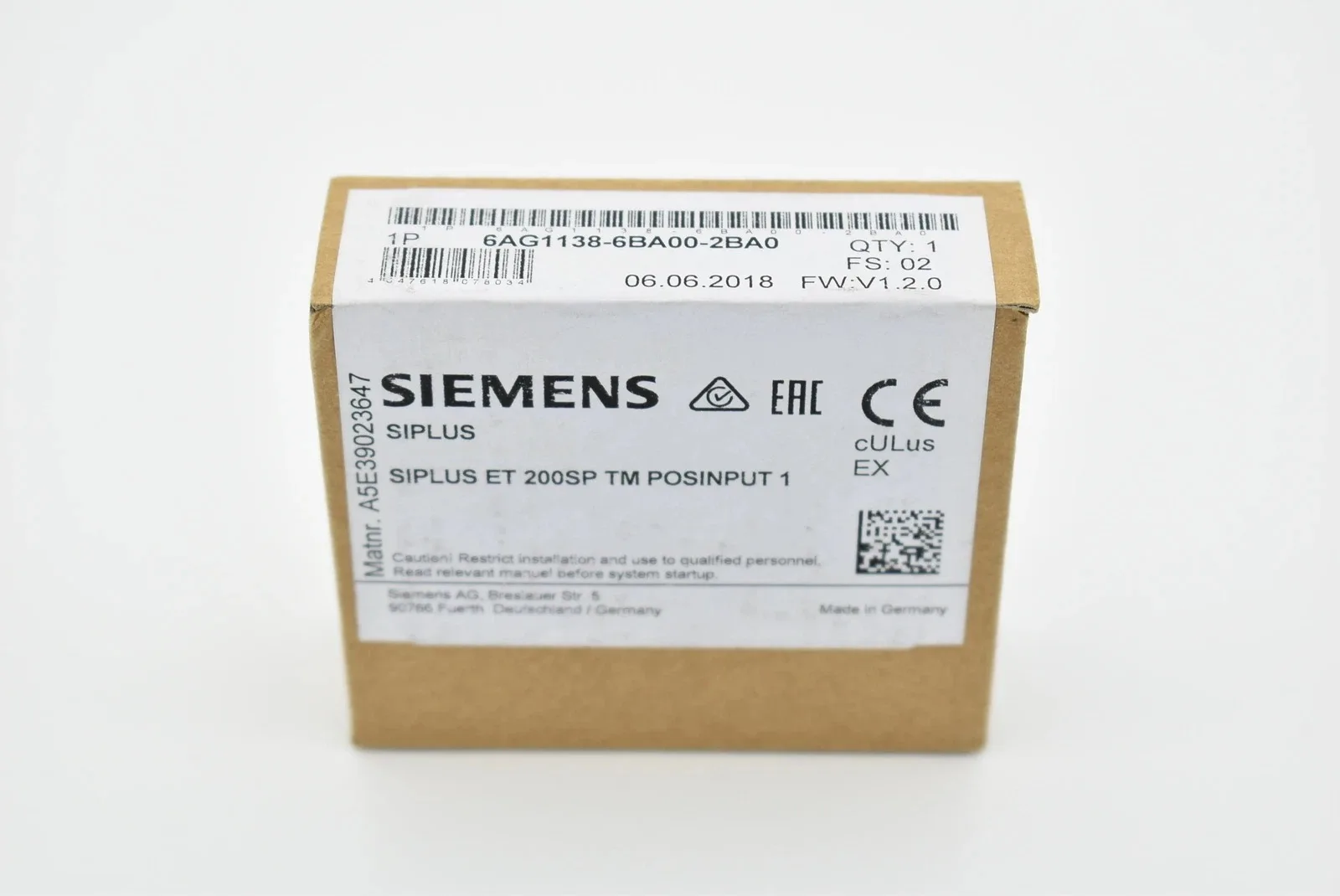 Siemens 6AG1138-6BA00-2BA0 Модуль ET-200 2