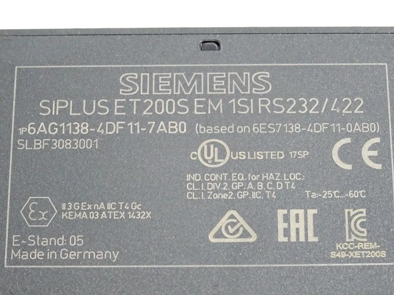 Siemens 6AG1138-4DF11-7AB0 Модуль ET-200 3