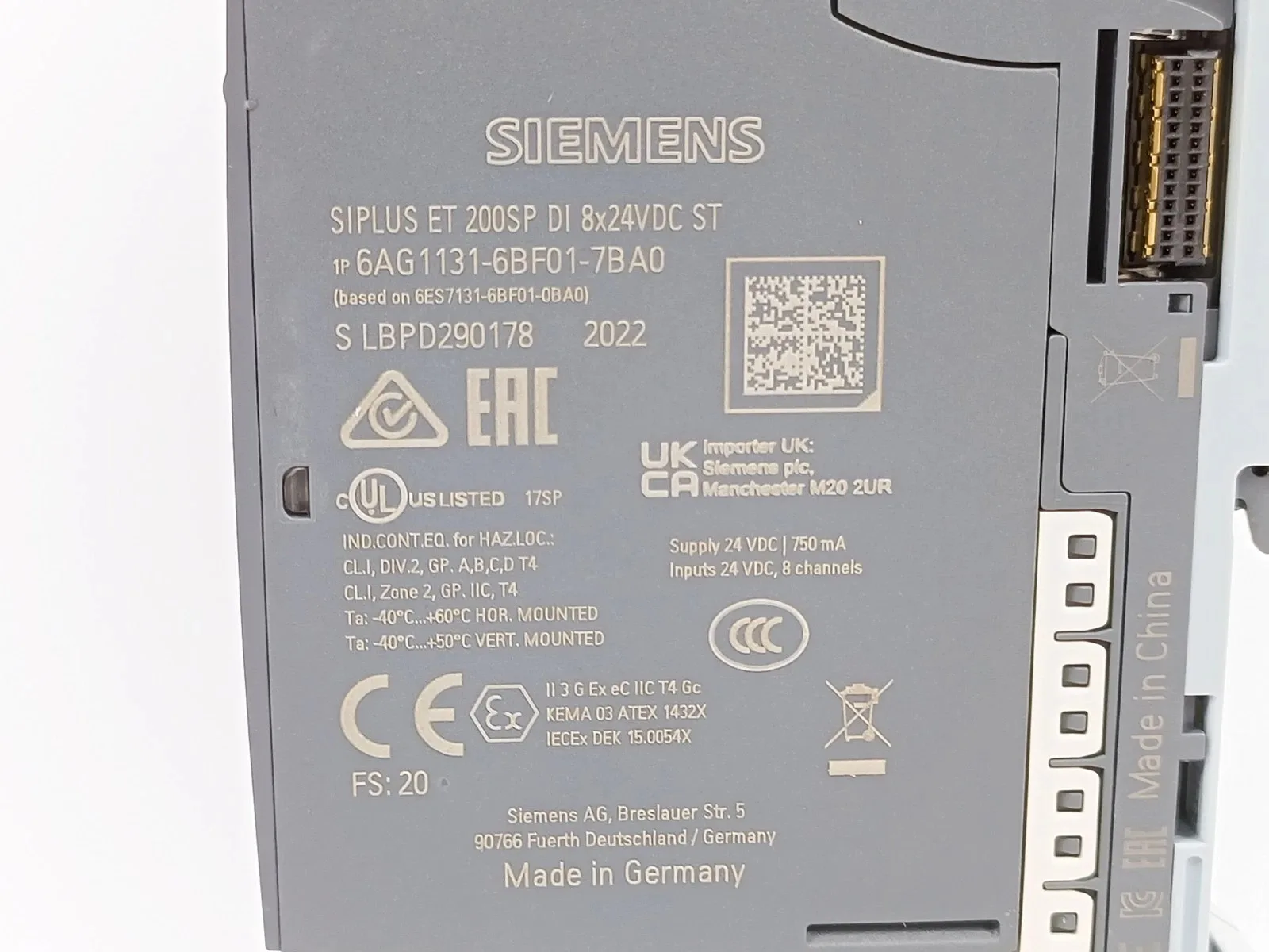 Siemens 6AG1131-6BF01-7BA0 Модуль ET-200 4