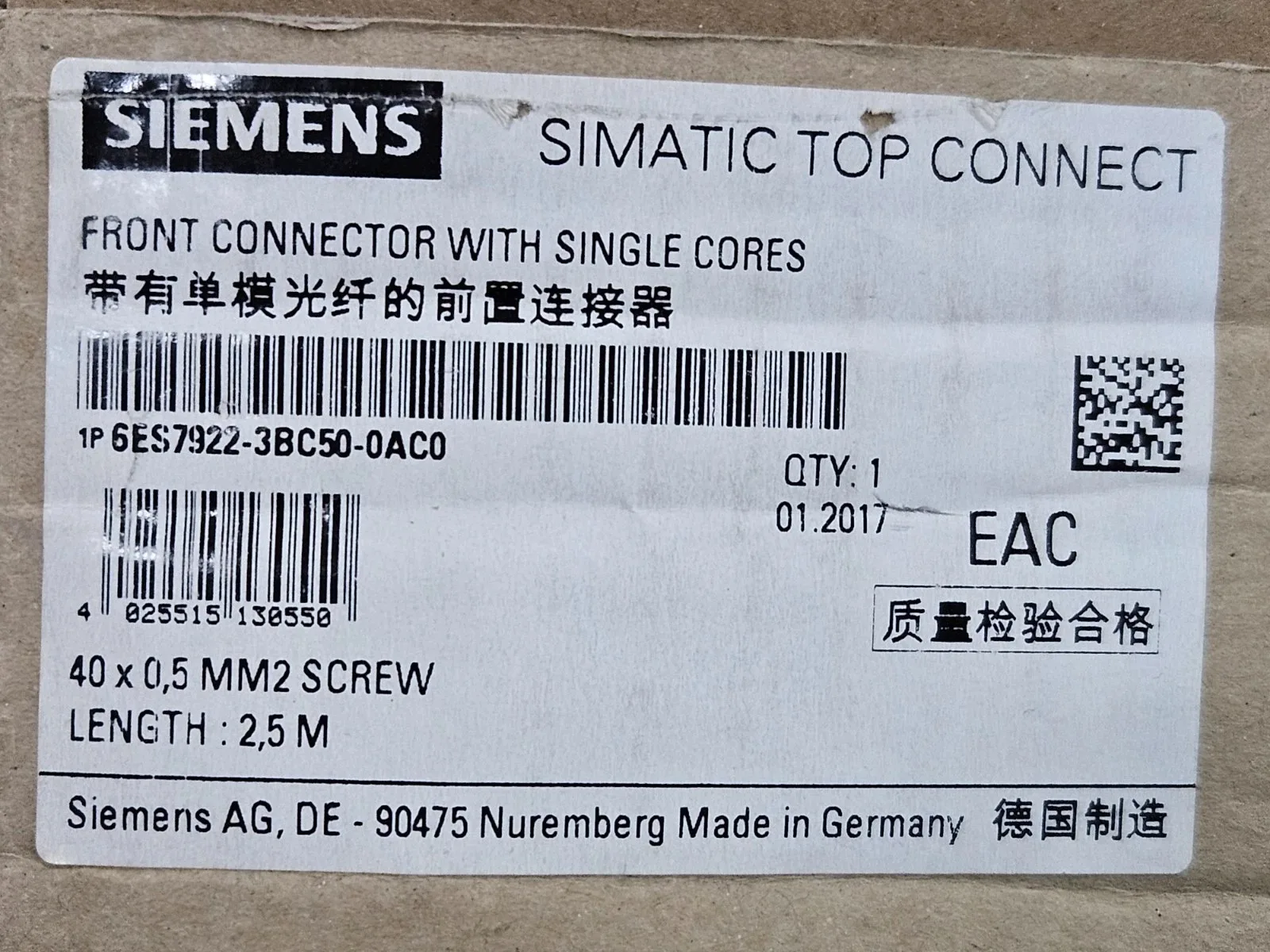 Siemens 6ES7922-3BC50-0AB0 Модуль S7-300 4