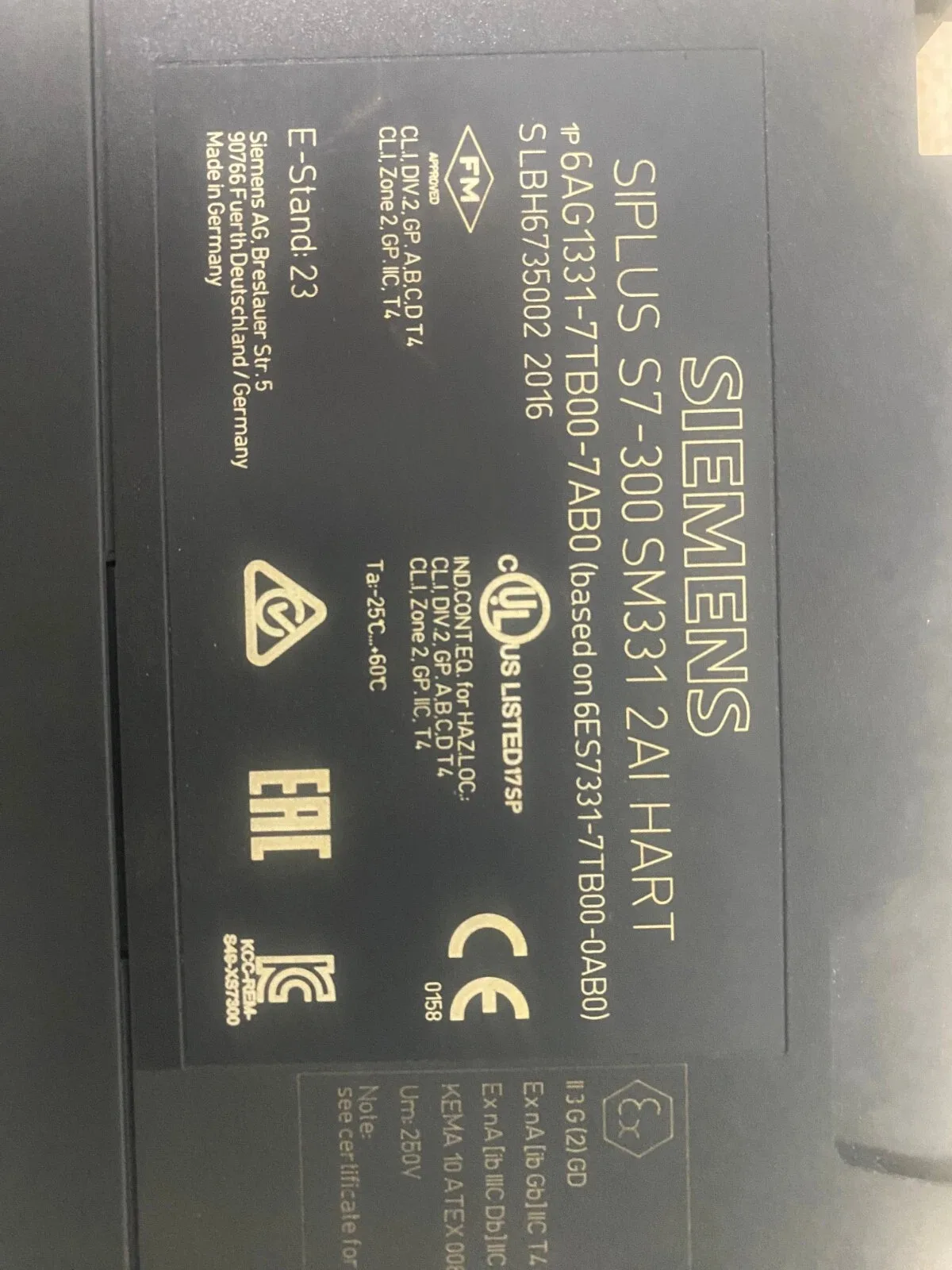 Siemens 6AG1331-7TB00-7AB0 Модуль S7-300 2