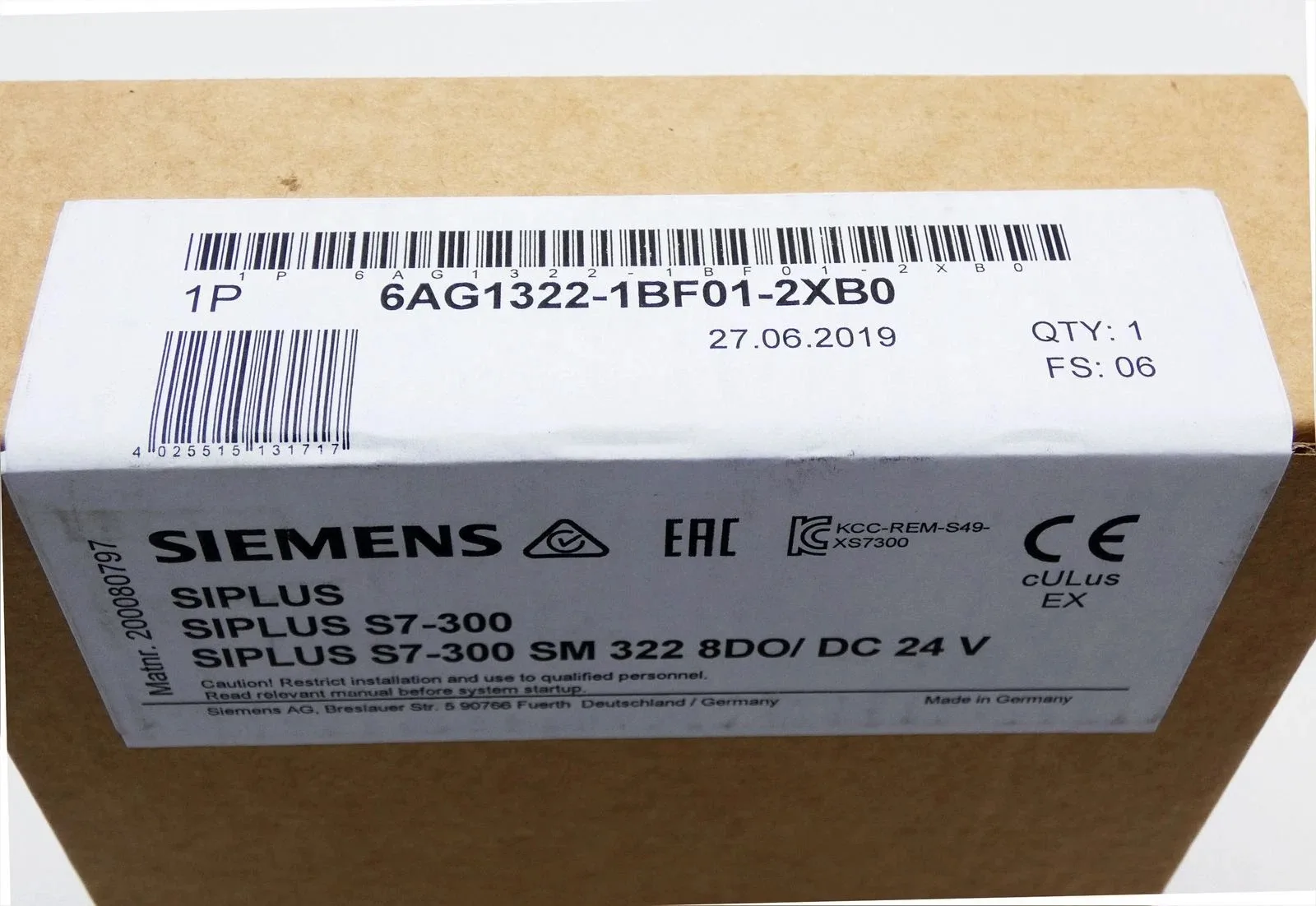 Siemens 6AG1322-1BF01-2XB0 Модуль S7-300 2