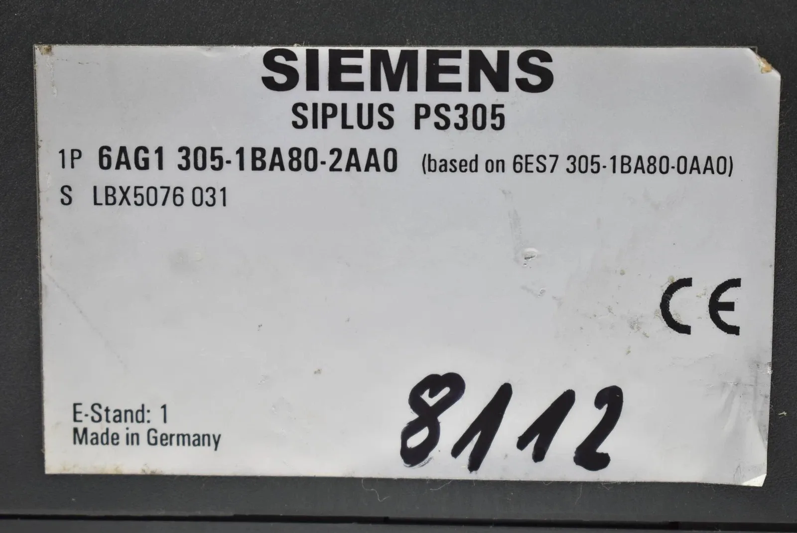 Siemens 6AG1305-1BA80-2AA0 Модуль S7-300 5
