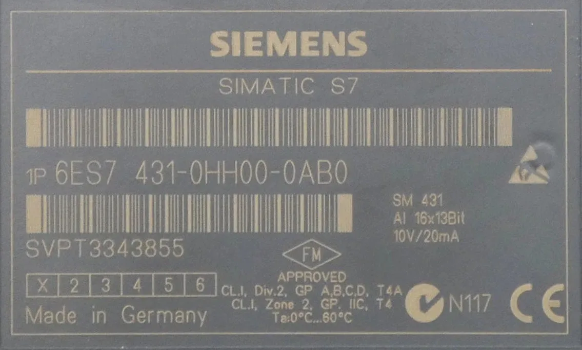Siemens 6ES7431-0HH00-0AB0 Модуль S7-400 3