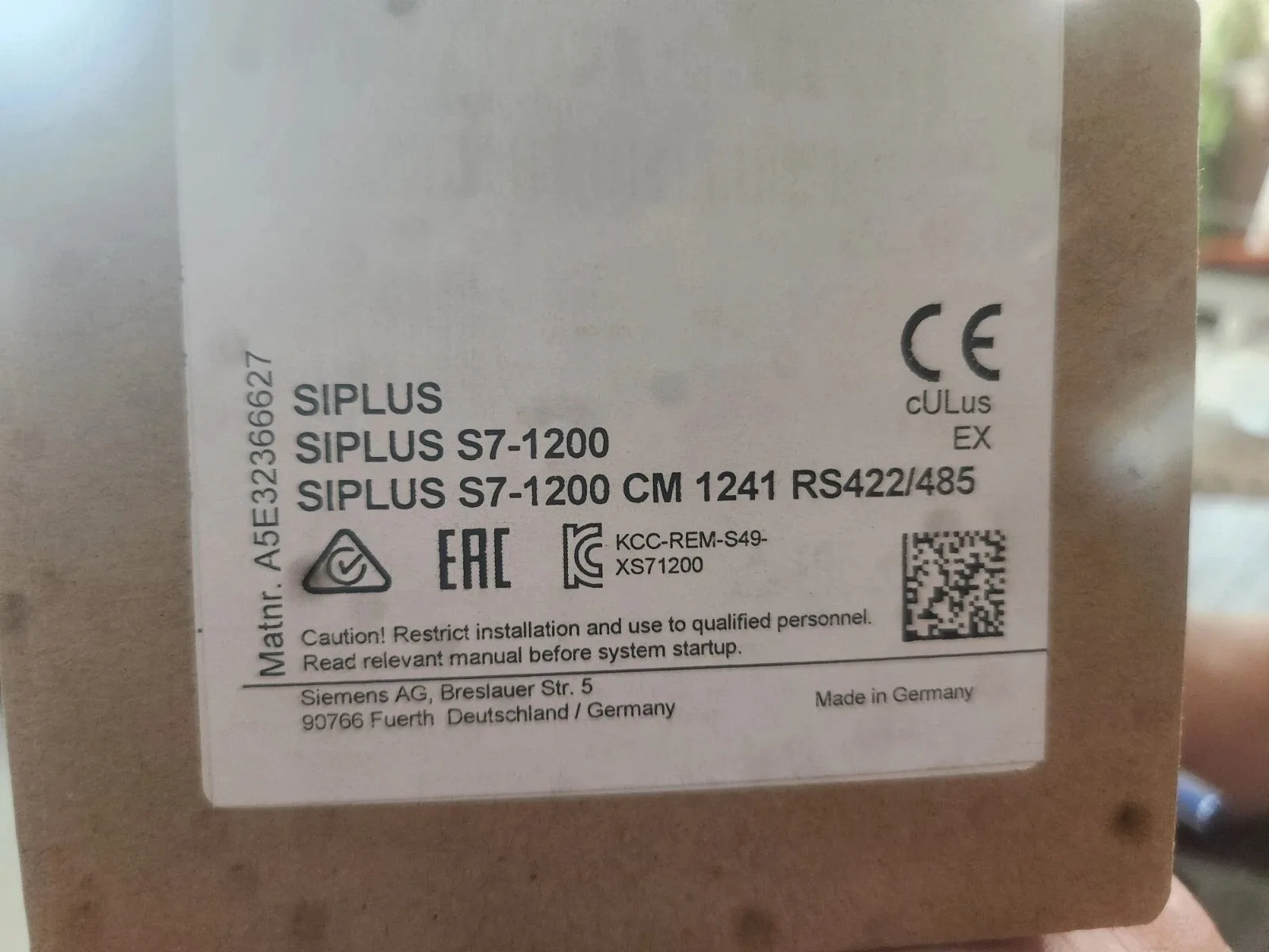 Siemens 6AG1241-1CH32-4XB0 Модуль S7-1200 2