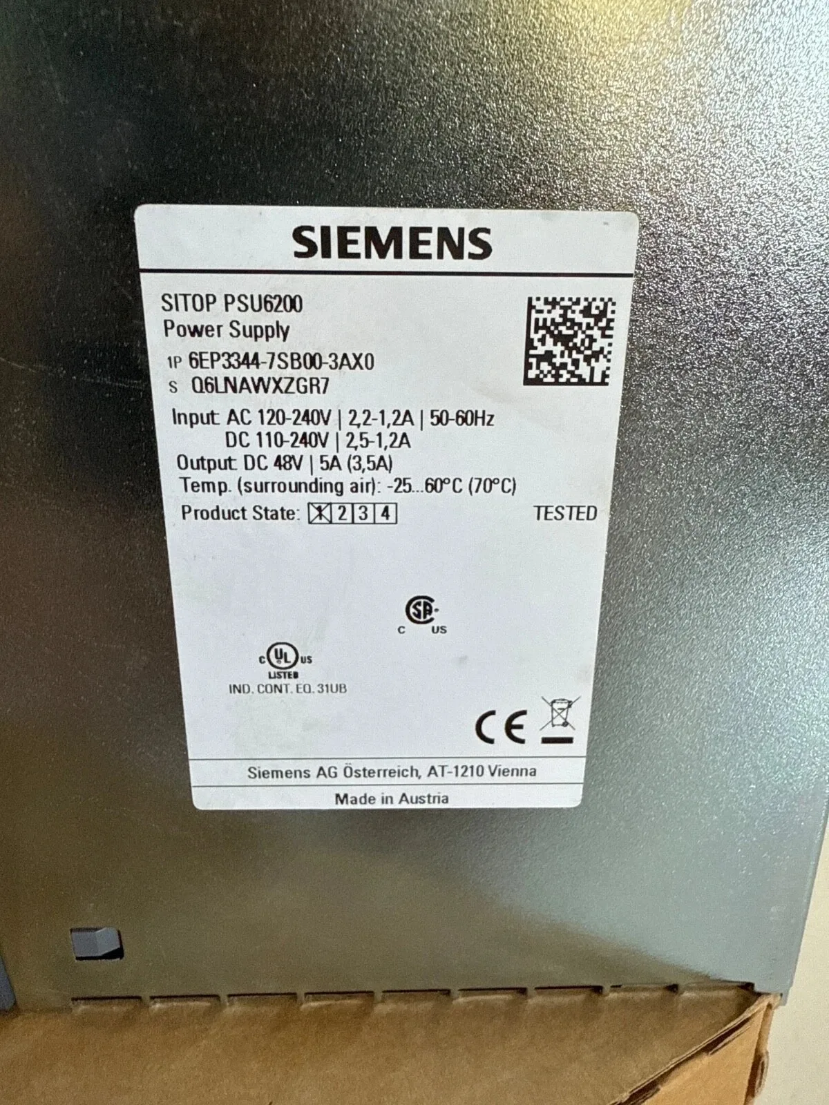 Siemens 6EP3344-7SB00-3AX0 Источник питания переменного тока 4