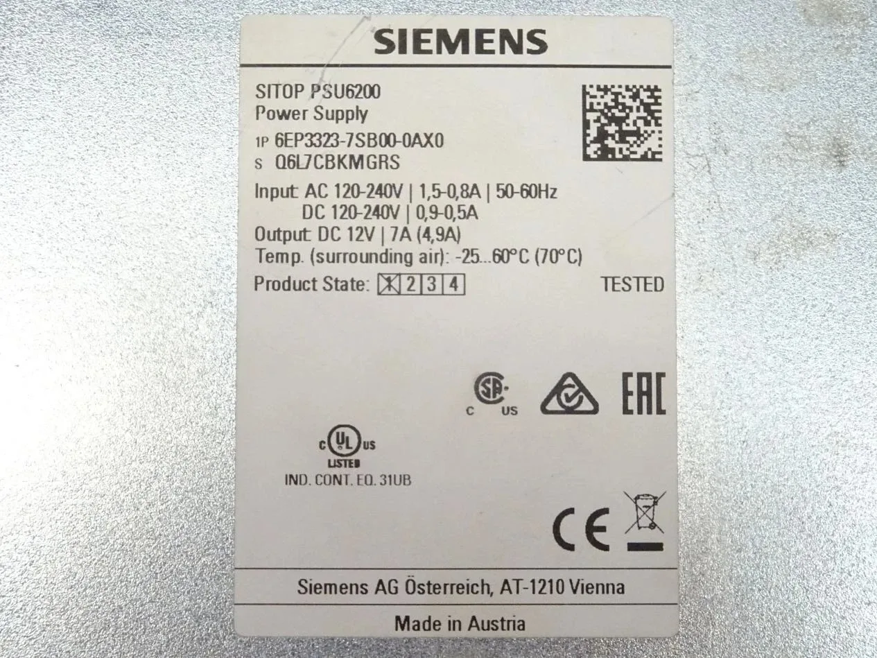 Siemens 6EP3323-7SB00-0AX0 Источник питания переменного тока 8
