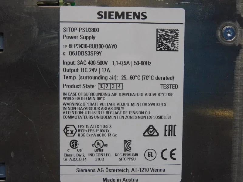 Siemens 6EP3436-8UB00-0AY0 Источник питания постоянного тока 5