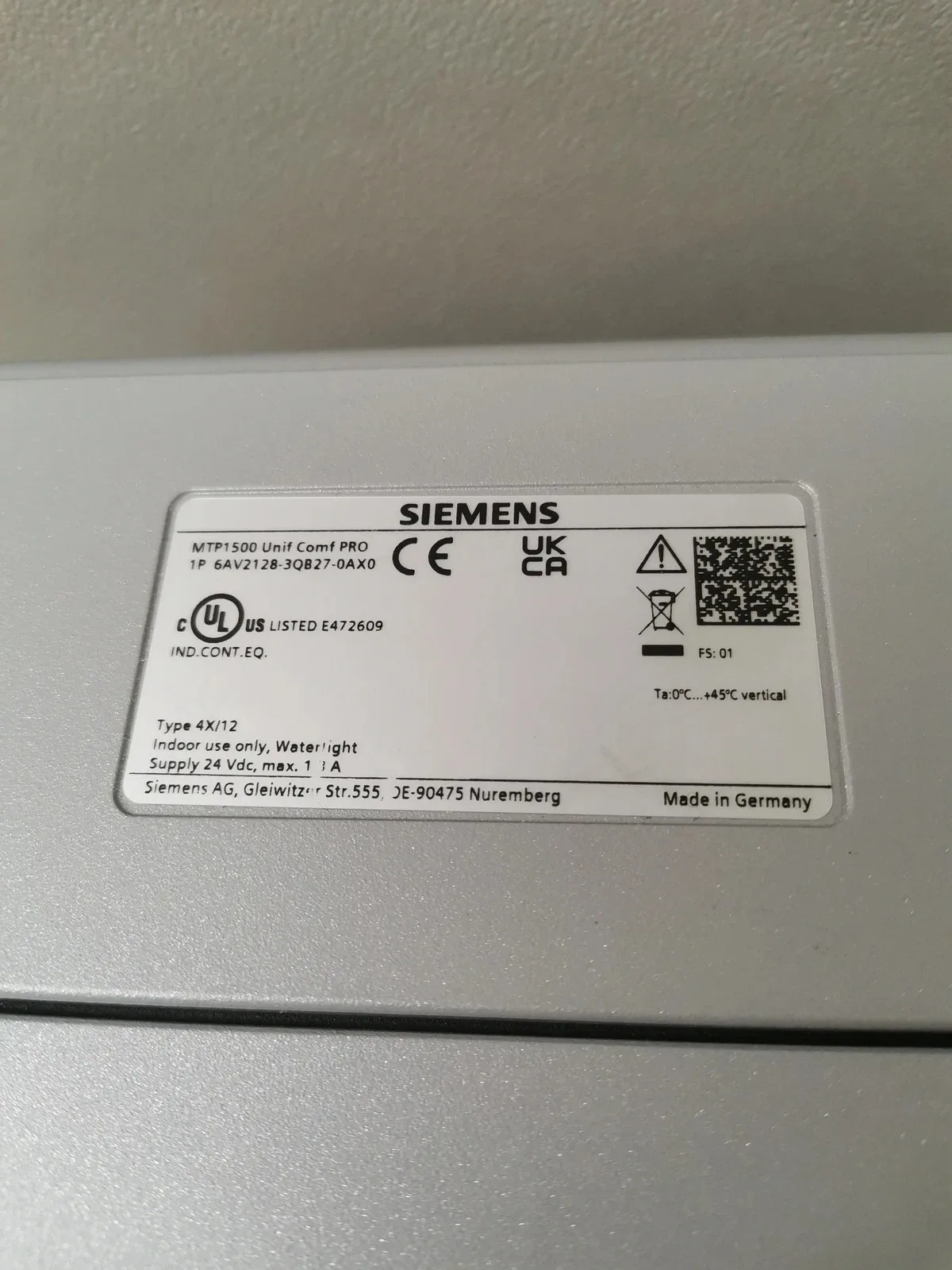 Siemens 6AV2128-3QB27-0AX0 Панели оператора / HMI 5