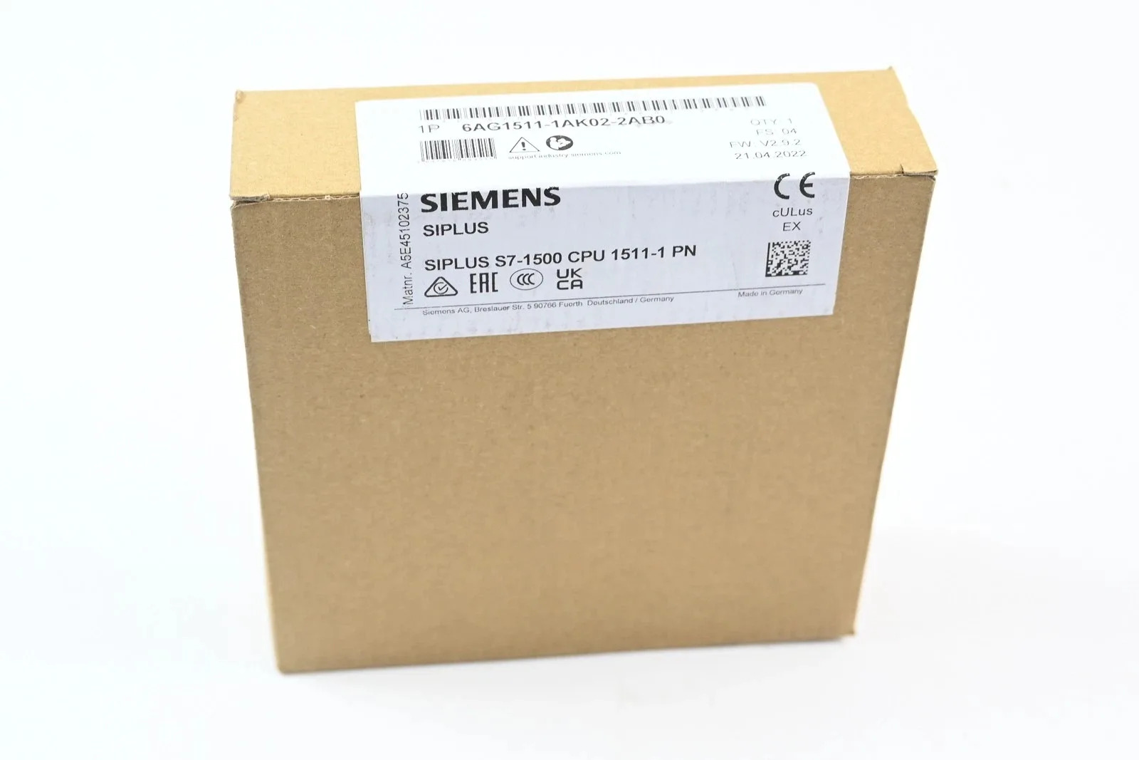 Siemens 6AG1511-1AK02-2AB0 SIMATIC S7-1500 2
