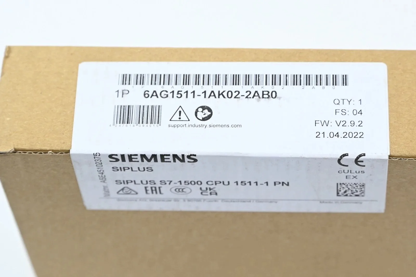 Siemens 6AG1511-1AK02-2AB0 SIMATIC S7-1500 3