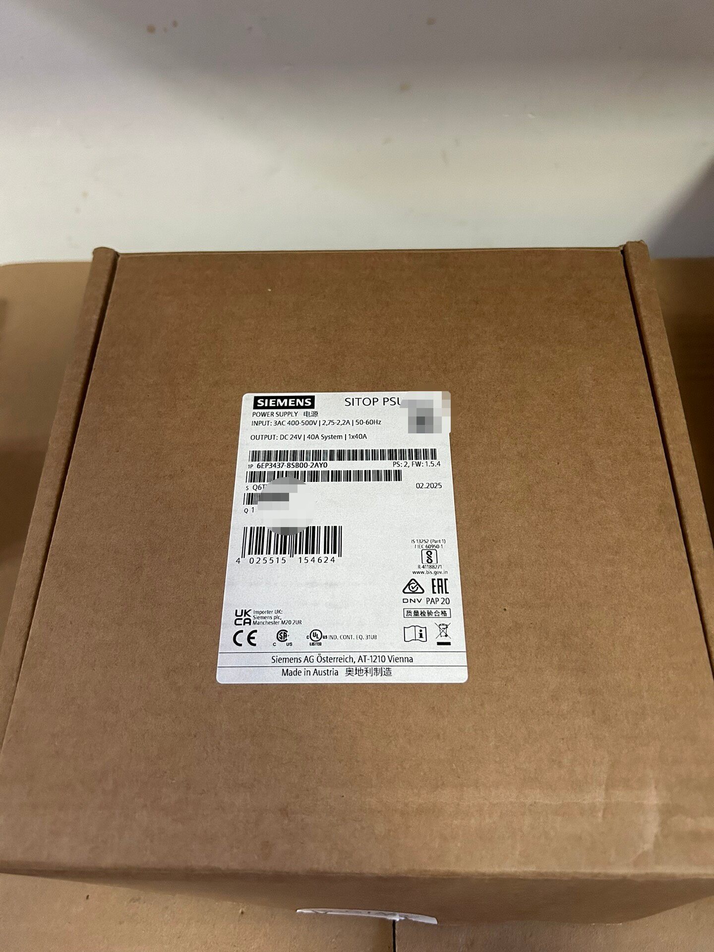 Siemens 6EP3437-8SB00-2AY0 Источник питания постоянного тока