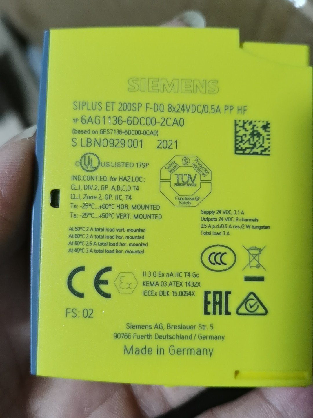 Siemens 6AG1136-6DC00-2CA0 Модуль ET-200