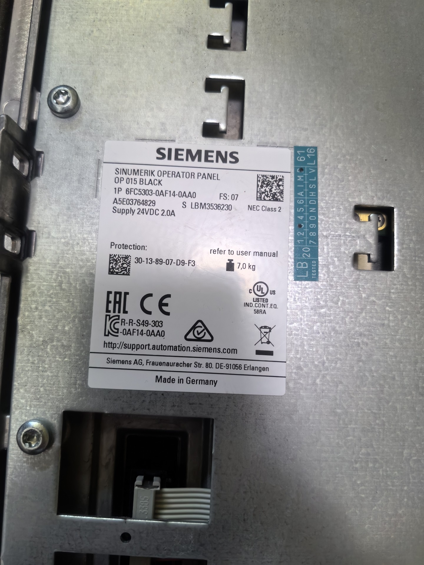 Siemens 6FC5303-0AF14-0AA0 Серия OP 2