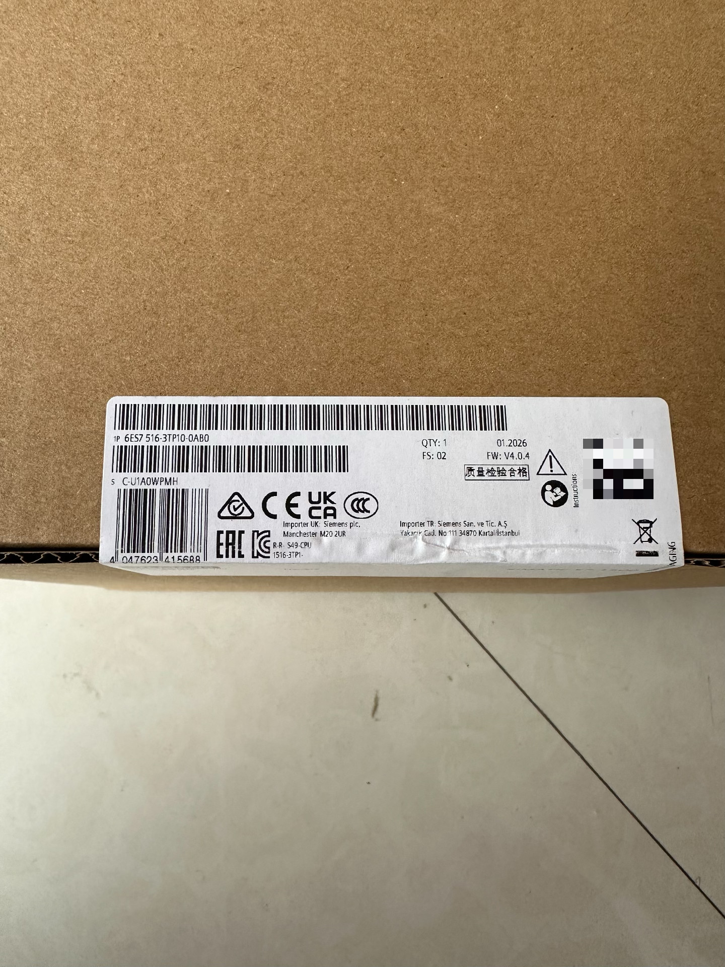 Siemens 6ES7516-3TP10-0AB0 SIMATIC S7-1500 2