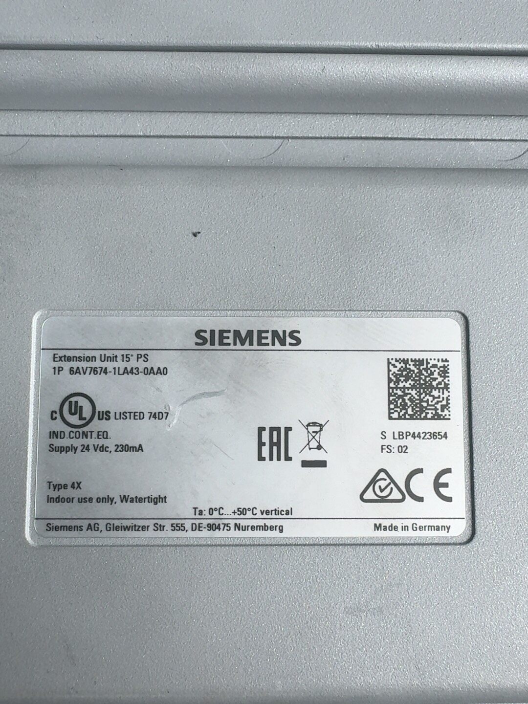 Siemens 6AV7674-1LA43-0AA0 Панели оператора / HMI