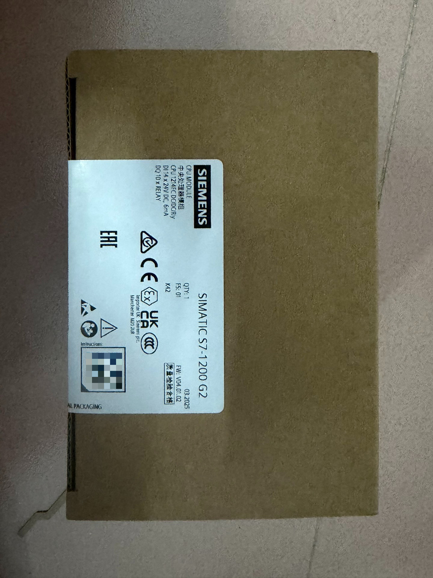 Siemens 6ES7214-1HF50-0XB0 SIMATIC S7-1200 2
