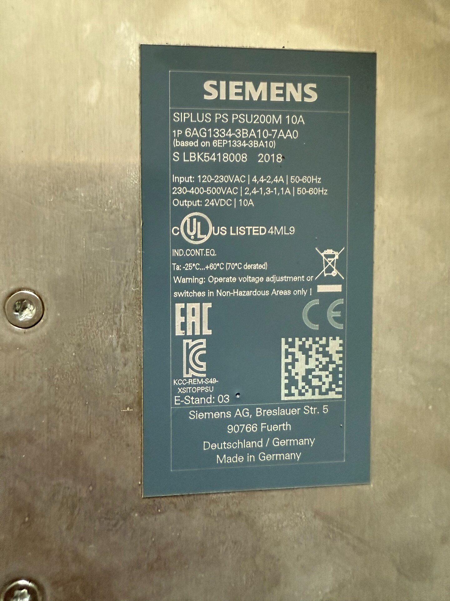 Siemens 6AG1334-3BA10-7AA0 Модуль 4